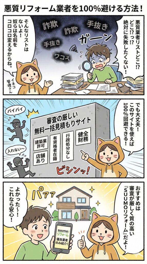 悪質なリフォーム会社・評判の悪い外壁塗装業者を100％避ける方法