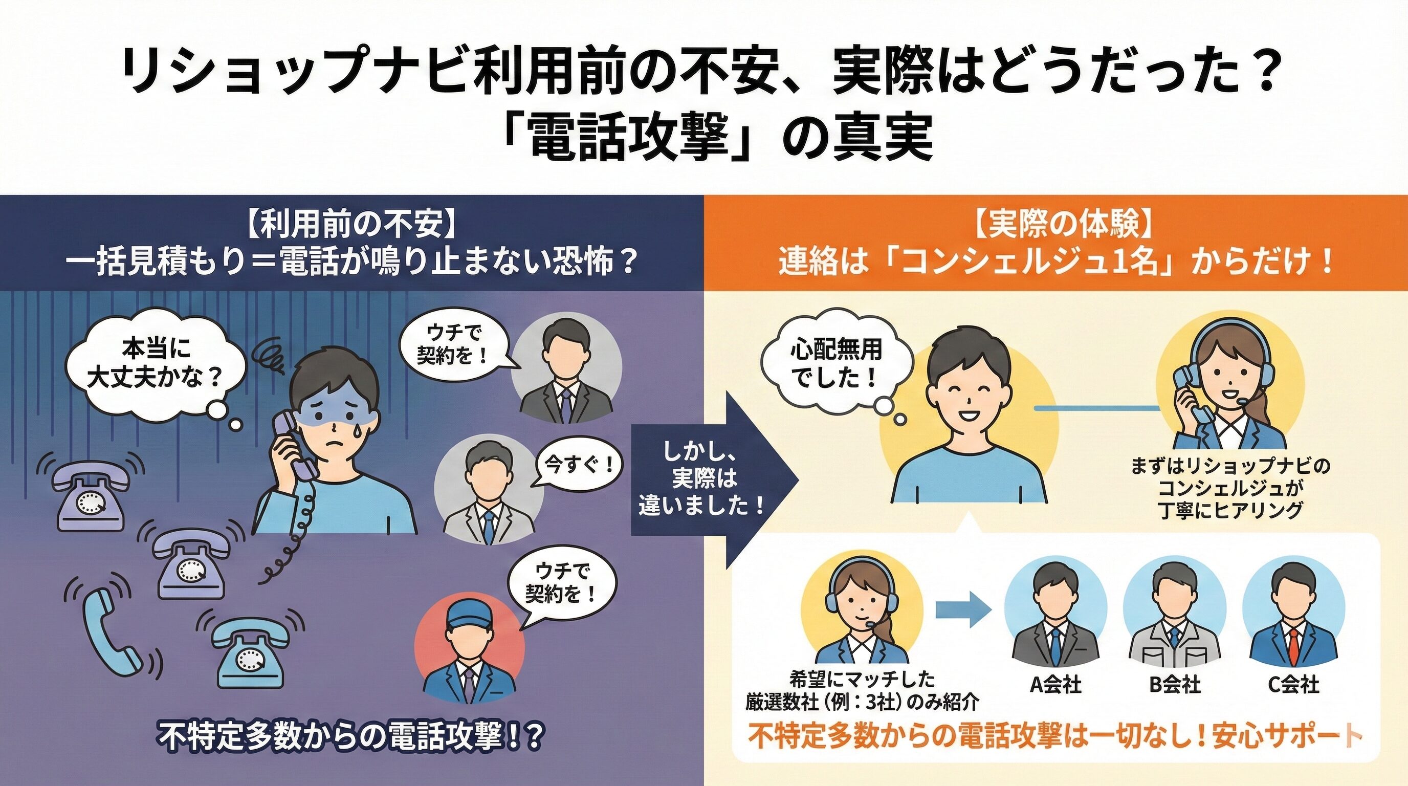 リショップナビを利用する前に私が不安だったこと