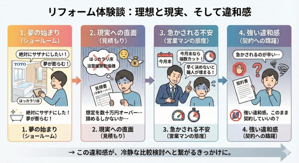 【要注意】TOTOサザナのリフォーム費用、相場を知らずに大失敗しかけた話