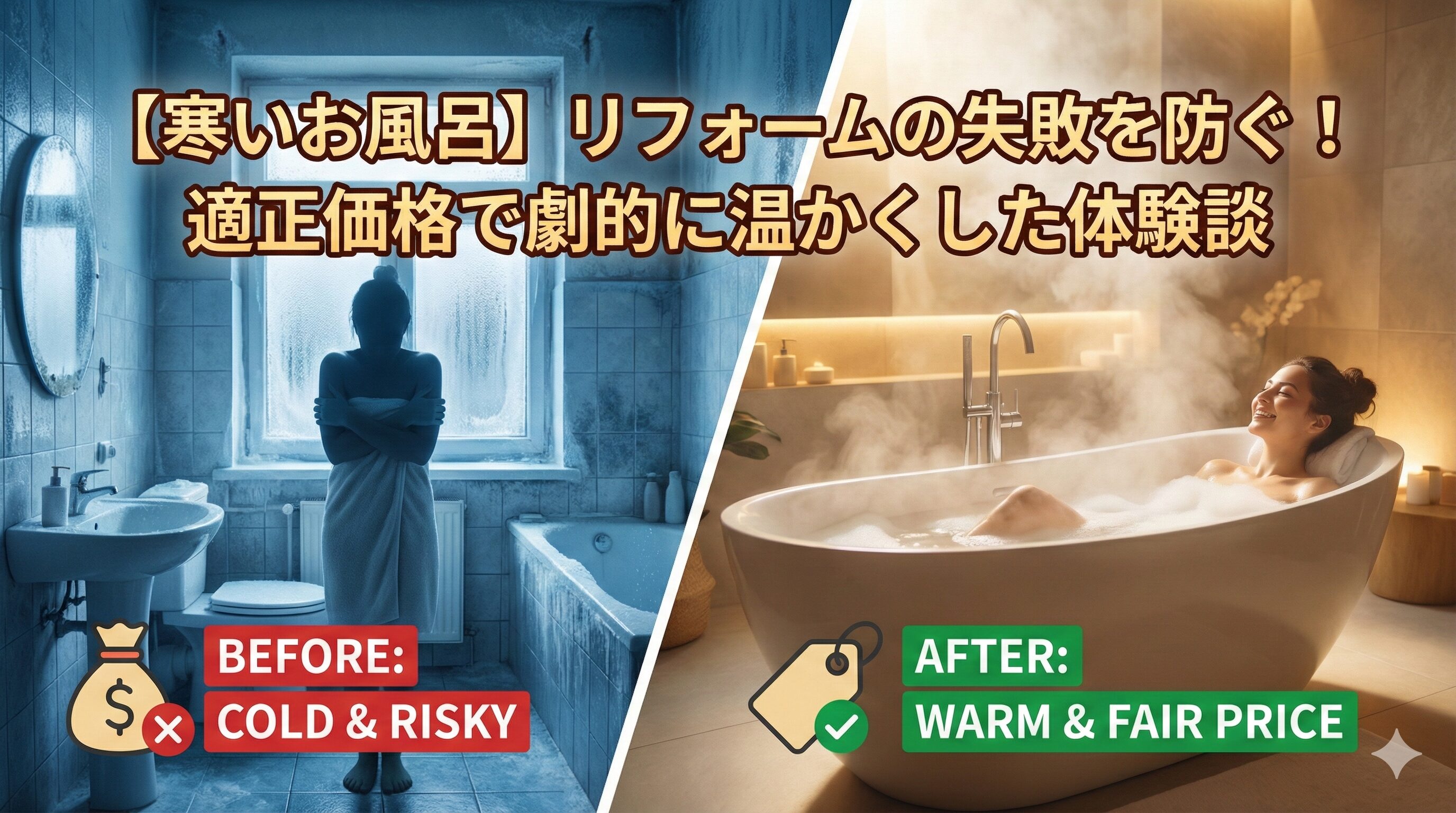 【寒いお風呂】リフォームの失敗を防ぐ！適正価格で劇的に温かくした体験談