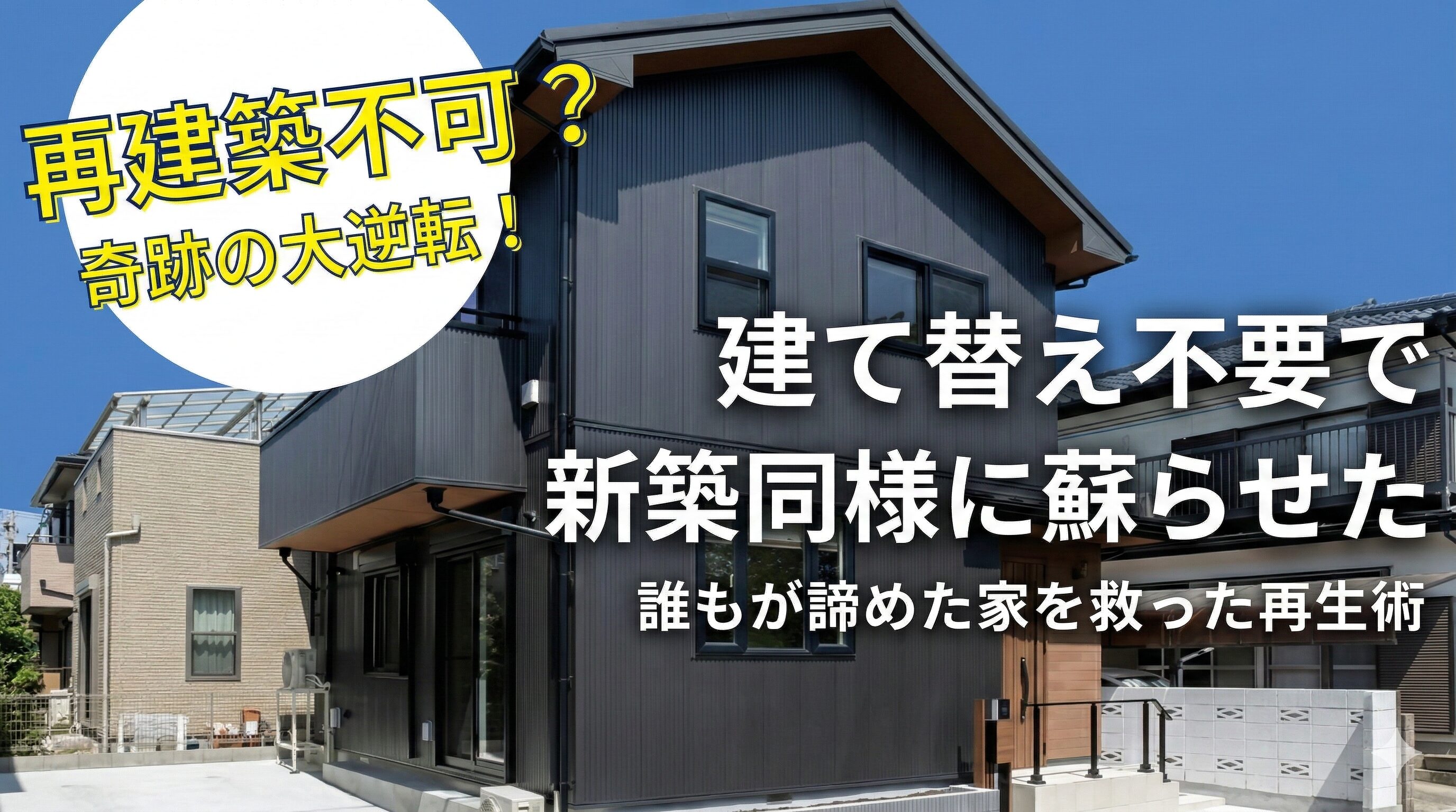 建て替え不可でも諦めない！再建築不可の家を新築同様に蘇らせた裏ワザ