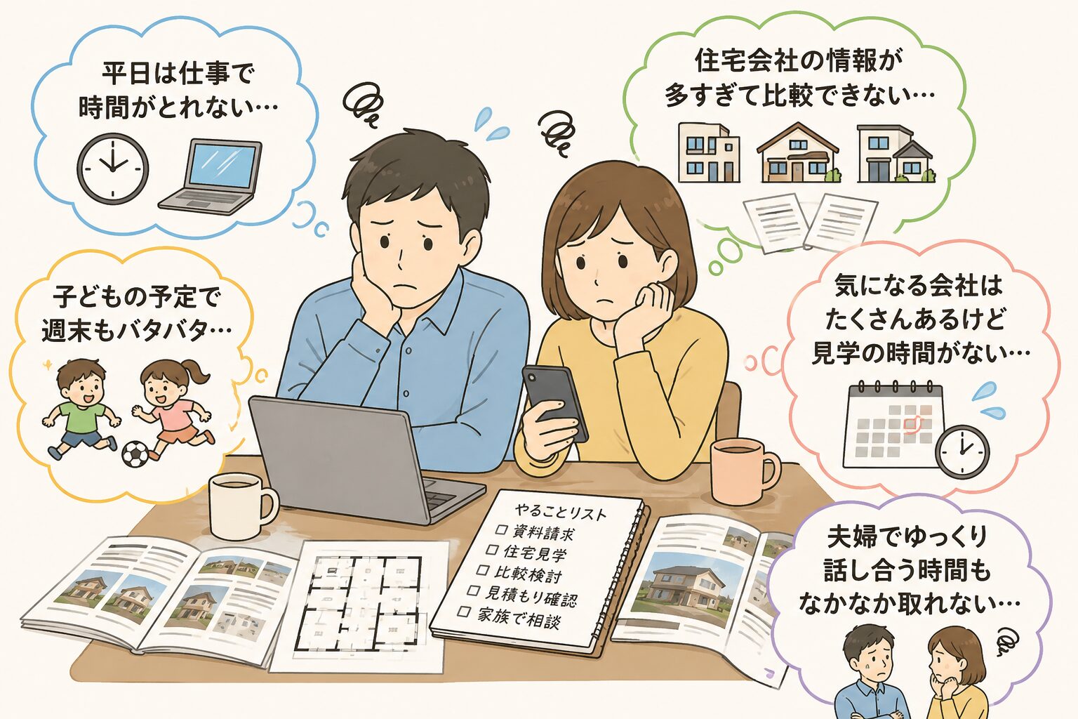 共働き夫婦が建築会社探しで失敗する理由① 比較する時間が確保しにくい