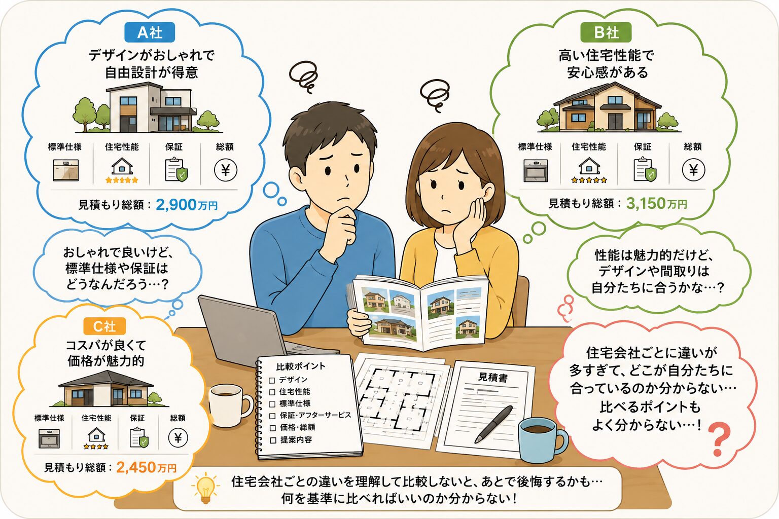失敗する理由② 住宅会社ごとの違いが分かりにくい②